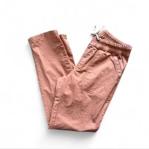 Pact Pants Womens Small Woven Twill Roll Up Organic Cotton Preppy Beachy Travel